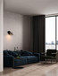 Preview: Nova Luce LED Wandleuchte Morphi dimmbar 5W warmweiss 3000K Schwarz Gold Metall Ø20cm 9416953