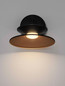 Preview: Nova Luce LED Wandleuchte Morphi dimmbar 5W warmweiss 3000K Schwarz Gold Metall Ø20cm 9416953
