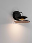 Preview: Nova Luce LED Wandleuchte Morphi dimmbar 5W warmweiss 3000K Schwarz Gold Metall Ø20cm 9416953