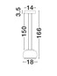 Preview: Nova Luce LED Pendelleuchte Bios dimmbar 9W warmweiss 3000K Rauchgrau Schwarz Glas Metall Ø18cm 9416954