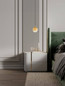 Preview: Nova Luce LED Pendelleuchte Orenda 5W warmweiss 3000K Messinggold Schwarz Champagner Glas Metall Ø16cm 9416958