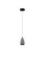 Preview: Nova Luce LED Pendelleuchte Alish 8W warmweiss 3000K Rauchgrau Schwarz Glas Metall Ø12cm 9416965