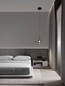 Preview: Nova Luce LED Pendelleuchte Alish 8W warmweiss 3000K Rauchgrau Schwarz Glas Metall Ø12cm 9416965