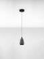 Preview: Nova Luce LED Pendelleuchte Alish 8W warmweiss 3000K Rauchgrau Schwarz Glas Metall Ø12cm 9416965