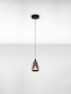 Preview: Nova Luce LED Pendelleuchte Alish 8W warmweiss 3000K Rauchgrau Schwarz Glas Metall Ø12cm 9416965