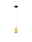 Preview: Nova Luce LED Pendelleuchte Alish 8W warmweiss 3000K Messinggold Schwarz Champagner Glas Metall Ø12cm 9416966