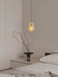 Preview: Nova Luce LED Pendelleuchte Alish 8W warmweiss 3000K Messinggold Schwarz Champagner Glas Metall Ø12cm 9416966