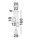 Preview: Nova Luce LED Pendelleuchte Alish dimmbar 24W warmweiss 3000K Rauchgrau Schwarz Glas Metall Ø28cm 9416967