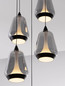 Preview: Nova Luce LED Pendelleuchte Alish dimmbar 40W warmweiss 3000K Rauchgrau Schwarz Glas Metall Ø33cm 9416969