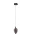 Preview: Nova Luce LED Pendelleuchte Nali 6W warmweiss 3000K Rauchgrau Schwarz Glas Metall Ø14cm 9416971