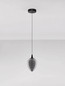Preview: Nova Luce LED Pendelleuchte Nali 6W warmweiss 3000K Rauchgrau Schwarz Glas Metall Ø14cm 9416971