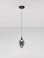 Preview: Nova Luce LED Pendelleuchte Nali 6W warmweiss 3000K Rauchgrau Schwarz Glas Metall Ø14cm 9416971