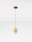 Preview: Nova Luce LED Pendelleuchte Nali 6W warmweiss 3000K Messinggold Schwarz Champagner Glas Metall Ø14cm 9416972