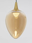 Preview: Nova Luce LED Pendelleuchte Nali 6W warmweiss 3000K Messinggold Schwarz Champagner Glas Metall Ø14cm 9416972