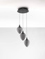 Preview: Nova Luce LED Pendelleuchte Nali dimmbar 18W warmweiss 3000K Rauchgrau Schwarz Glas Metall Ø35cm 9416973