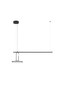 Preview: Nova Luce LED Pendelleuchte Gea dimmbar 22W warmweiss 3000K Schwarz Aluminium 100x30cm 9501209