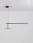 Preview: Nova Luce LED Pendelleuchte Gea dimmbar 22W warmweiss 3000K Schwarz Aluminium 100x30cm 9501209