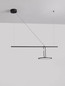 Preview: Nova Luce LED Pendelleuchte Gea dimmbar 22W warmweiss 3000K Schwarz Aluminium 100x30cm 9501209
