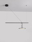 Preview: Nova Luce LED Pendelleuchte Gea dimmbar 22W warmweiss 3000K Schwarz Aluminium 100x30cm 9501209