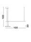 Preview: Nova Luce LED Pendelleuchte Gea dimmbar 22W warmweiss 3000K Schwarz Aluminium 100x30cm 9501209
