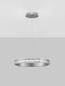 Preview: Nova Luce LED Pendelleuchte Eteken dimmbar 35W warmweiss 3000K Silber Stahl Kristall Ø60cm 9501214