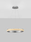 Preview: Nova Luce LED Pendelleuchte Eteken dimmbar 35W warmweiss 3000K Silber Stahl Kristall Ø60cm 9501214