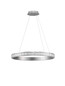 Preview: Nova Luce LED Pendelleuchte Eteken dimmbar 45W warmweiss 3000K Silber Stahl Kristall Ø80cm 9501215