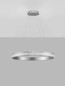 Preview: Nova Luce LED Pendelleuchte Eteken dimmbar 45W warmweiss 3000K Silber Stahl Kristall Ø80cm 9501215