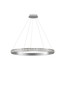 Preview: Nova Luce LED Pendelleuchte Eteken dimmbar 60W warmweiss 3000K Silber Stahl Kristall Ø100cm 9501216