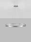 Preview: Nova Luce LED Pendelleuchte Eteken dimmbar 60W warmweiss 3000K Silber Stahl Kristall Ø100cm 9501216