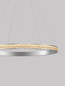 Preview: Nova Luce LED Pendelleuchte Eteken dimmbar 60W warmweiss 3000K Silber Stahl Kristall Ø100cm 9501216