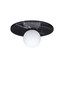 Preview: Nova Luce Deckenleuchte Idor G9 Opal Schwarz Glas Marmor Ø30cm 9501250