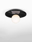 Preview: Nova Luce Deckenleuchte Idor G9 Opal Schwarz Glas Marmor Ø30cm 9501250
