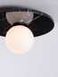 Preview: Nova Luce Deckenleuchte Idor G9 Opal Schwarz Glas Marmor Ø30cm 9501250