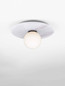 Preview: Nova Luce Deckenleuchte Idor G9 Opal Weiß Glas Marmor Ø30cm 9501251