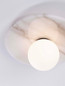 Preview: Nova Luce Deckenleuchte Idor G9 Opal Weiß Glas Marmor Ø30cm 9501251