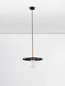 Preview: Nova Luce Pendelleuchte Idor G9 Opal Schwarz Glas Marmor Ø30cm 9501252