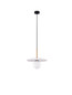 Preview: Nova Luce Pendelleuchte Idor G9 Opal Weiß Glas Marmor Ø30cm 9501253