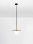 Preview: Nova Luce Pendelleuchte Idor G9 Opal Weiß Glas Marmor Ø30cm 9501253