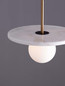 Preview: Nova Luce Pendelleuchte Idor G9 Opal Weiß Glas Marmor Ø30cm 9501253