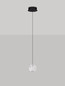 Preview: Nova Luce LED Pendelleuchte Ifos 6W warmweiss 3000K Schwarz Chrom Metall Ø10cm 9511011
