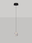 Preview: Nova Luce LED Pendelleuchte Ifos 6W warmweiss 3000K Schwarz Chrom Metall Ø10cm 9511011