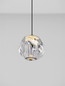 Preview: Nova Luce LED Pendelleuchte Ifos 6W warmweiss 3000K Schwarz Chrom Metall Ø10cm 9511011