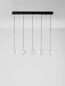 Preview: Nova Luce LED Pendelleuchte Ifos dimmbar 25W warmweiss 3000K Schwarz Chrom Metall 84x10cm 9511013