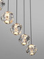 Preview: Nova Luce LED Pendelleuchte Ifos dimmbar 25W warmweiss 3000K Schwarz Chrom Metall 84x10cm 9511013