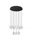 Preview: Nova Luce LED Pendelleuchte Ifos dimmbar 87W warmweiss 3000K Schwarz Chrom Metall Ø60cm 9511015