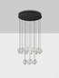 Preview: Nova Luce LED Pendelleuchte Ifos dimmbar 87W warmweiss 3000K Schwarz Chrom Metall Ø60cm 9511015