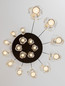 Preview: Nova Luce LED Pendelleuchte Ifos dimmbar 87W warmweiss 3000K Schwarz Chrom Metall Ø60cm 9511015