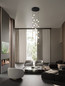 Preview: Nova Luce LED Pendelleuchte Alcinoe dimmbar 64W warmweiss 3000K Schwarz Gold Aluminium Ø38cm 9511018