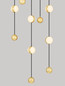 Preview: Nova Luce LED Pendelleuchte Alcinoe dimmbar 64W warmweiss 3000K Schwarz Gold Aluminium Ø38cm 9511018